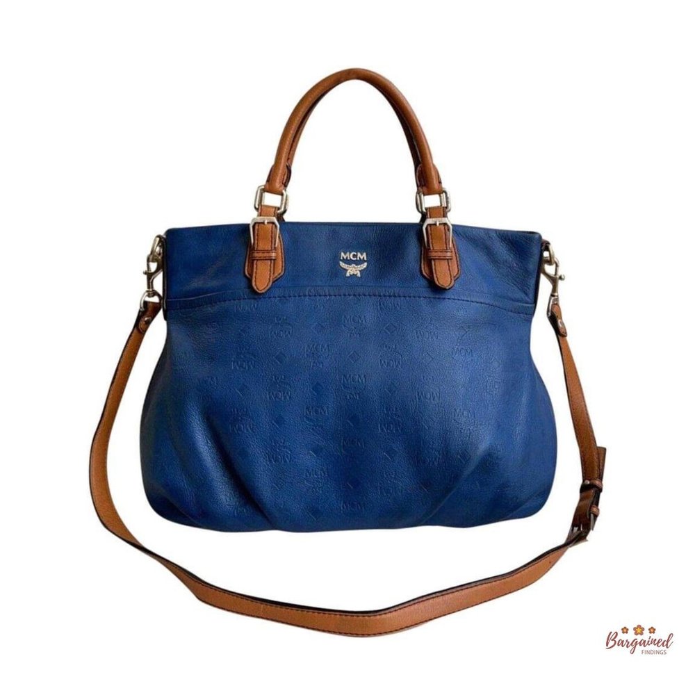 Authentic MCM Monogram Embossed 2-Way Tote Bag